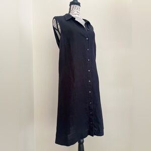 Garnet Hill Linen Shirtdress — Size 12
